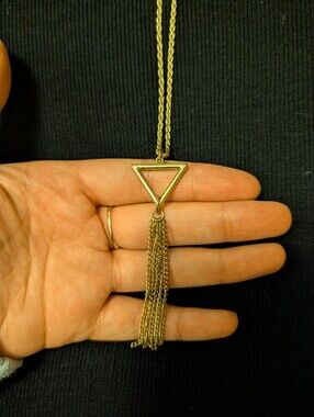 Triangle Multi-Chain Pendant Necklace - Women's Fashion Jewelry